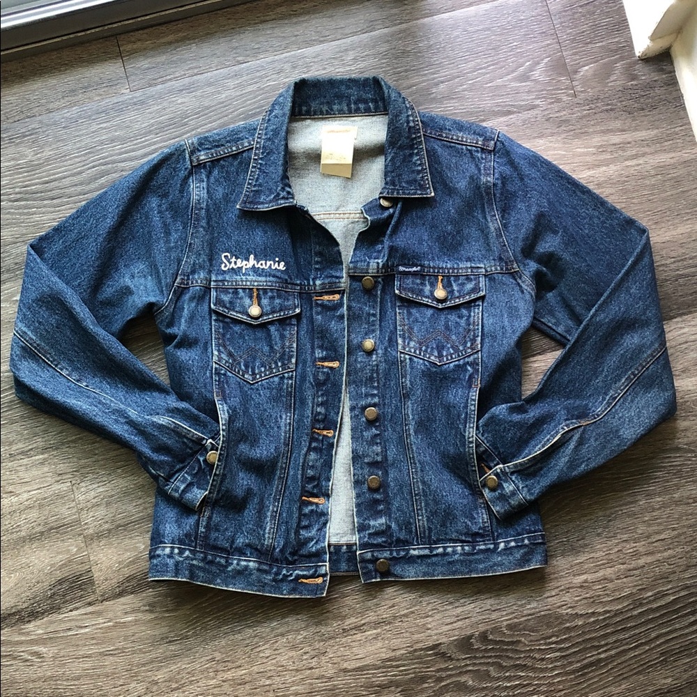 Vintage Wrangler Women's Blue Denim Jacket, Size Small